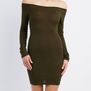 Charlotte russe ribbed body con dress